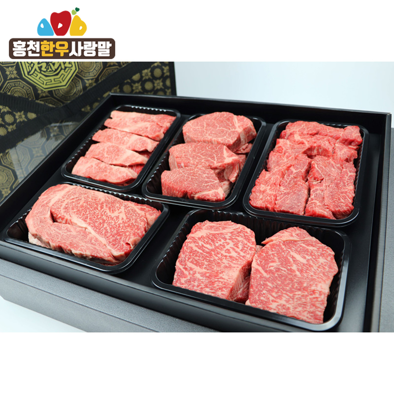 홍천한우사랑말,⭐선물세트_[홍천한우사랑말]명품 한우 선물세트/ 최고급 1++등급 구성/3kg